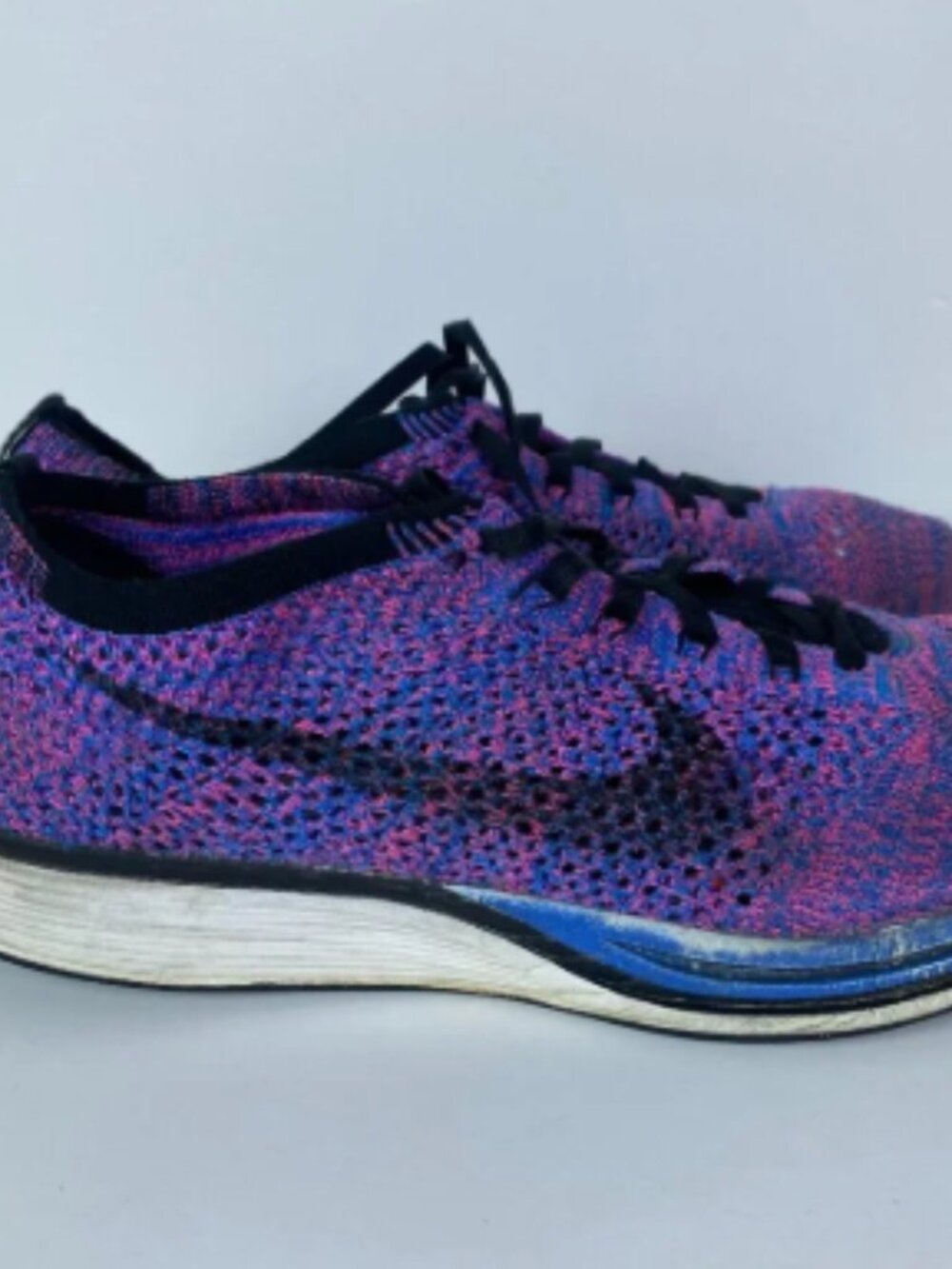 Nike Flyknit Racer Running Shoes Men's 9 Game Royal Pink Flash Purple 526628 400